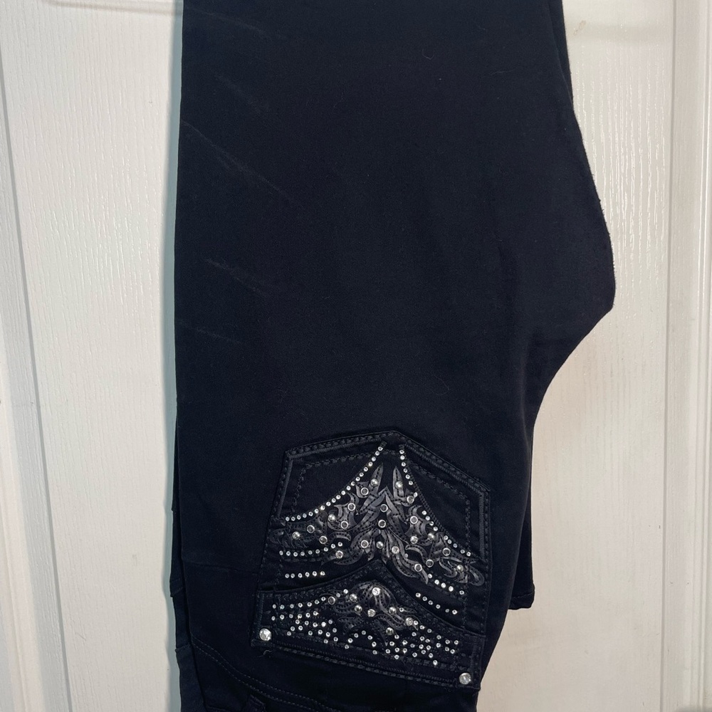 Black Jeans with Embellished Pocket